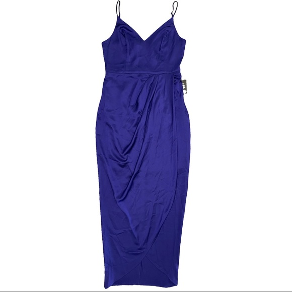 EXPRESS Silk Wrap Midi Dress - Picture 5 of 9